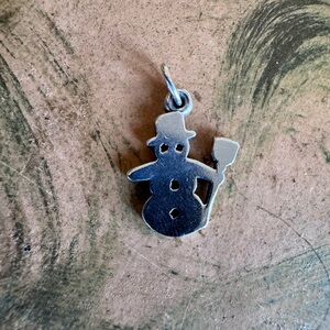 James Avery Silver Snowman Pendant